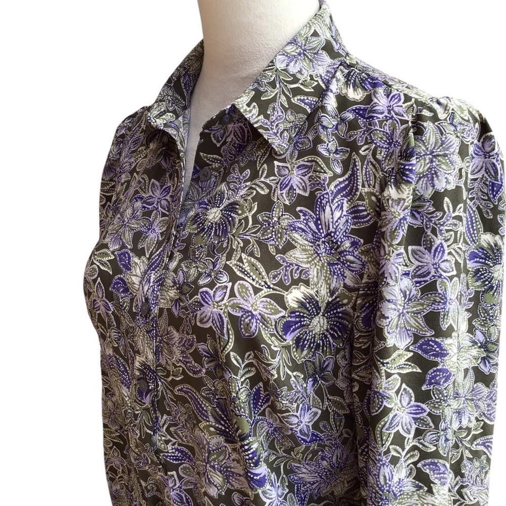 Loft Floral Long Sleeve Shift Dress Women’s Size Small - Picture 5 of 10